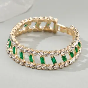 Manna New Fashion Vintage Wedding Banquet Bracelet Jewelry Bridal Luxury Rhinestone Bracelet Bangles For Women
