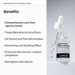 Sérum Niacinamide de marque privée végétalien réduit l'acné améliore les taches brunes prévient les éruptions futures soins de la peau coréens sérum éclaircissant - Product Image 2