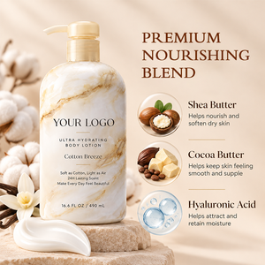 Lotion corporelle hydratante intense 24h, parfumée et nourrissante, pour peaux sèches, gercées, sensibles, effet fraîcheur brise de coton toute la journée – Meilleure vente - Product Image 4