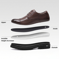 Chaussures habillées rehaussantes respirantes de haute qualité, tendance mode, 7 cm, en cuir de vachette, pour hommes, décontractées ou formelles, pour mariage