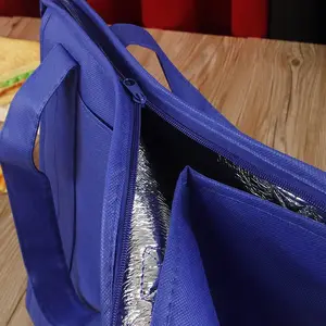 Personalizado Reutilizável Térmico Isolado Cooler Bag Grocery Cool Carry Não Tecido Lunch Cooler Bag para Alimentos