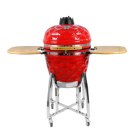Barbecue au charbon de bois en céramique SEB KAMADO, fumoir extérieur, four à pizza en forme d'œuf de 21 pouces, multifonction