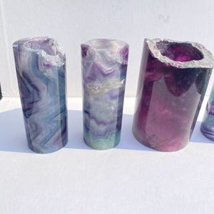 Lampada in Pietra Naturale di Fluorite di Alta Qualità con Design Arcobaleno, Luce Notturna Feng Shui Fai-da-Te, Regalo - Product Image 3