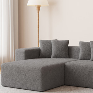 Compressed L Shaped Sofa in a Box European Warehouse Quick Ship Modular Corner Couch Foam Filling No Assembly Living Room Use - Product Image 3