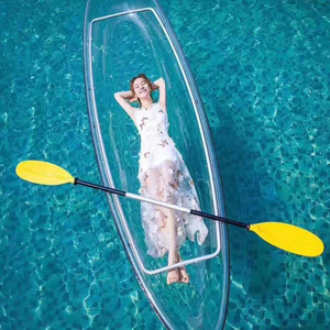 Canoa de Pesca Transparente de <span class=keywords><strong>Doble</strong></span> Fondo, <span class=keywords><strong>Kayak</strong></span> Individual, <span class=keywords><strong>Kayak</strong></span> de Remo de PC - Product Image 1