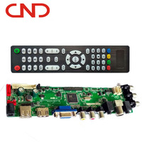 Carte mère de contrôleur LCD universelle DTV 3663 DVB-T2 2AV avec télécommande