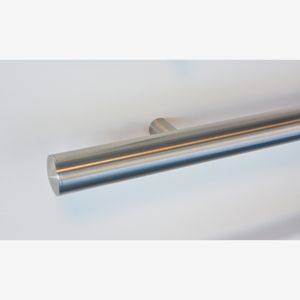 P110210-T3 <b>Wall</b> Handrail Contemporary Design Ø 42.4 INOX AISI 304 Satin Finish Type 3 Length 5.50m 6 Supports for <b>Railings</b> Decks - Product Image 1