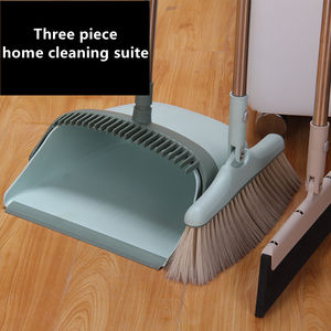 Ensemble balais et anti-poussière vertical, balai à longue manche extensible, résistant, en acier inoxydable, auto-nettoyage, doux, Combo - Product Image 5