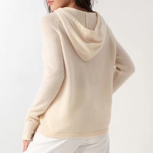 Fabricant de tricots sur mesure OEM ODM – Pulls décontractés en cachemire, pulls d'hiver, sweats à capuche en laine et cachemire pour femmes - Product Image 6