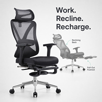 Chaise de bureau ergonomique en maille à dossier haut avec appui-tête réglable, support lombaire, fonction inclinable et base pivotante – Vente en gros