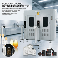 Máquina de Serigrafía para Botellas de Vino, Automática, 4 Colores, Control Servo, Posicionamiento CCD, Impresora para Vidrio