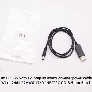 White DC USB <strong>Cable</strong> 5V 12V 1A Step Boost Converter 3A Fast Charging <strong>3.5</strong>*1.35mm Router LED Strip Light 22 Awg 2464 Pure Computer - Product Image 6