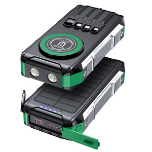 Banco de energía solar inalámbrico magnético Banco de energía móvil portátil PD22.5W Powered 30000Mah Banco de energía Solar incorporado en 4 cables - Product Image 1