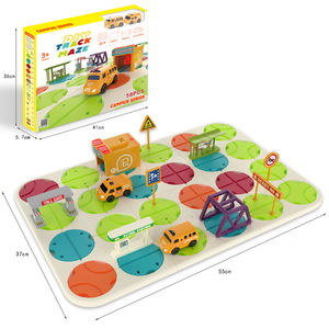 Nuevo Juguete Creativo Interactivo para Niños con Luz y Música <span class=keywords><strong>El</strong></span>éctrica, Laberinto de Pistas DIY, Autobús Escolar de Plástico, 58 Piezas, Edades 3+ - Product Image 2