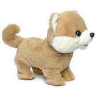 Nouveauté Corgi jouet en peluche pour chien assis jouet électronique pour chien marchant avec laisse animal en peluche jouet en peluche
