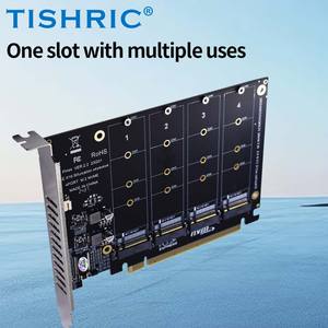 TISHRIC 4 NVMe RAID, tarjeta dividida de 2x32Gbps, velocidad de transferencia, producto informático - Product Image 2