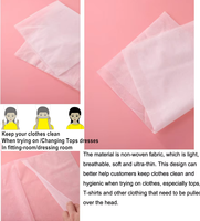 Sac de cabine d'essayage jetable en tissu non tissé pour magasin de vêtements, respirant, protection faciale, anti-poussière, anti-rouge à lèvres, masque facial soyeux