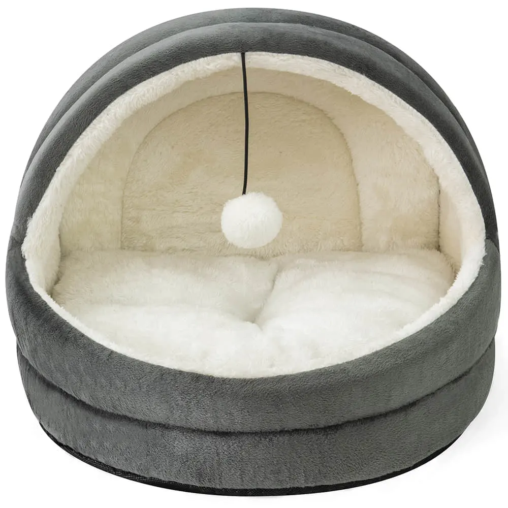 Hot Sale Pets Beds Comfortable Plush Winter Warm Cat House Pet Cat Bed Super Soft Fabric Round Cushion Washable Pet Bed