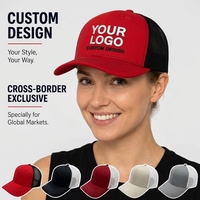 Casquette de baseball respirante à 6 panneaux en maille color-block transfrontalière, légèrement incurvée, pour homme, protection solaire, modèle Richardson 112