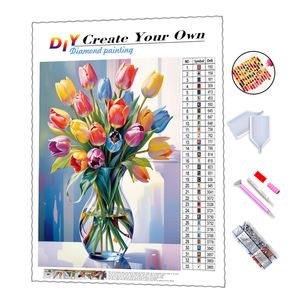 DIY Diamant Peinture Fleurs Tulipe Strass Art Mural Mode Diamant Peinture Kit 30x40 - Product Image 1