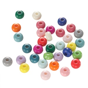 Cuentas de acrílico y plástico de 16 colores, 1,8 materiales hechos a mano DIY para niños, cuentas de ábaco con agujeros planos y sueltos, coloridas - Product Image 2