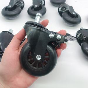 Ersatz Hoch leistungs möbel Bürostuhl Brems rollen 3 ''Verbesserte Silent Smooth Black Schwenk rolle mit Bremse - Product Image 3
