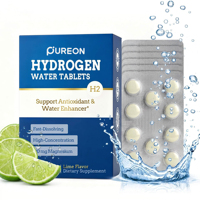 Comprimés d'hydrogène moléculaire H2 à saveur de citron vert Pureon Private Label avec du magnésium pour la santé du cerveau et cellulaire