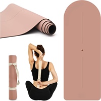 Tapis de yoga en caoutchouc naturel PU en gros, imprimé sur mesure, antidérapant, écologique, haute adhérence, pour fitness et Pilates