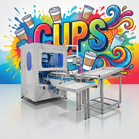 Imprimante numérique UV 360 professionnelle pour tasses, séchage rapide, pour la production en série de tasses jetables pour café/glace