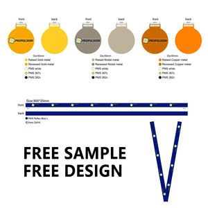 उच्च गुणवत्ता कस्टम धातु कांस्य स्वर्ण प्लेटेड पुरस्कार खेल फुटबॉल पदक रिबन के साथ - Product Image 5