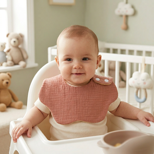 Bavoir et serviette pour bébé en gaze de coton absorbante à quatre couches, imprimés, pour nouveau-né, best-seller transfrontalier - Product Image 5