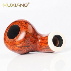 Muxiang Briarwood Smoking Pipe Bent Type Tobacco Pipe With Cumberland Mouthpiece For Men - Product Image 2