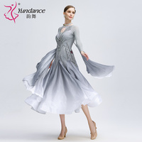 B-24207 personnalisé nouveau standard international robe de danse de salon haute qualité ombre perle soie robes de danse de salon à vendre