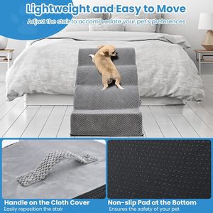 Lits hauts Escaliers incurvés <span class=keywords><strong>pour</strong></span> chiens Petit <span class=keywords><strong>chien</strong></span> Canapé-lit Antidérapant <span class=keywords><strong>Escalier</strong></span> <span class=keywords><strong>pour</strong></span> animaux de compagnie Échelle en éponge <span class=keywords><strong>pour</strong></span> animaux de compagnie Escaliers <span class=keywords><strong>pour</strong></span> animaux de compagnie amovibles et lavables - Product Image 4