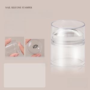 Tampon en silicone d'essuyage pour nail art Tampon pour nail art à haute transparence Outil d'impression français pour nail art DIY - Product Image 1