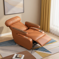 Canapé fonctionnel moderne de luxe en cuir souple avec fonction massage et siège réglable type avion pour salon - Vente directe usine