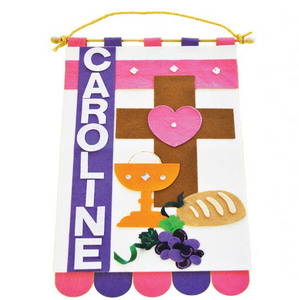 Kit <span class=keywords><strong>de</strong></span> pancartas <span class=keywords><strong>de</strong></span> <span class=keywords><strong>primera</strong></span> comunión <span class=keywords><strong>de</strong></span> fieltro personalizado lote a granel para decoraciones <span class=keywords><strong>de</strong></span> aula para escuela católica para graduación <span class=keywords><strong>de</strong></span> la escuela secundaria - Product Image 2