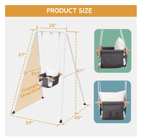 Ensemble de balançoire pliable pour tout-petits et sautillier pour bébé, utilisation intérieure et extérieure, sautillier pour bébé, balançoire sûre et durable pour la cour