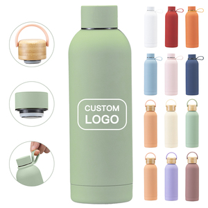 Botella de Agua Deportiva de Acero Inoxidable Personalizada, Reutilizable, a Prueba de Fugas, de 500 ml, con Boca Pequeña y Tapa, Aislada para Viajes - Product Image 1