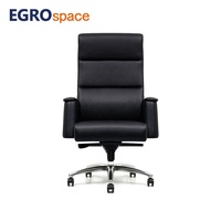 Fauteuil de bureau de direction en cuir de luxe à dossier haut, inclinable, pour réception, fabriqué par EGROspace Factory
