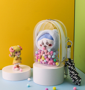 Xách tay PVC rõ ràng Túi hình hiển thị túi dây kéo hiển thị rõ ràng trường hợp mù hộp hiển thị với Keychain - Product Image 6