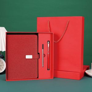 Nuevo Set de Regalo de Cuaderno de Imitación de Cuero de Alta Calidad con Encuadernación Inalámbrica, Souvenir Empresarial, 100 Hojas, para la Escuela - Product Image 1