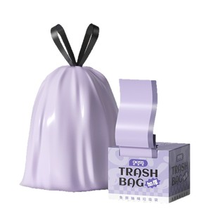 Okiss Trash Bag Thickened Xl Purple Drawstring Household Disposable Garbage Bag - Product Image 1