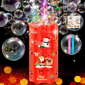 Muziek En Lichten Effecten Vuurwerk Bubble Machine Maker Met 240Ml Bubble Solution Makkelijk Te Gebruiken Op Activiteiten Feesten