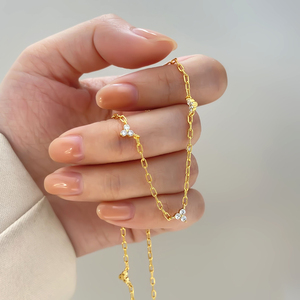 Collar de Cadena Simple Chapado en Oro de 18K, Joyería Minimalista Moderna Personalizada al por Mayor para Mujer - Product Image 3