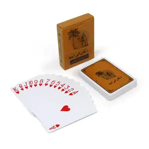 2024 üretici özel oyun kartları su geçirmez PVC alman Casino iskambil kartları siyah tam renkli baskı iskambil kartları