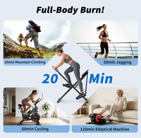 Appareil de cardio-training compact 2-en-1 pliable : Stepper et Space Walker pour la maison, avec résistance haute intensité