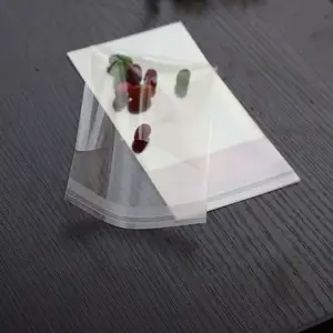 ถุงพลาสติก OPP มีกาวในตัวกระดาษแก้วโปร่งใสสูง