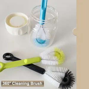 5 Pack Long Manual Baby Milk Micro Bottle Cleaning Brush