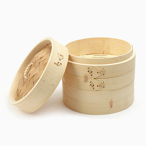 Vaporizador De comida De bambú Dim Sum De 2 niveles <span class=keywords><strong>Vaporera</strong></span> De Bambu Streams Streamer para cocinar Momos Bambus Mini listado De paquete pequeño De 3 capas - Product Image 2